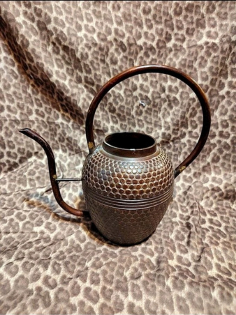 Textured Copper and Bronze Bonsai Watering Can
